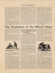 1915 5 The Evolution of the Wheel Chair By A Jackson Marshall article THE MOTORIST 10.5″×13.75″ Geo page 8