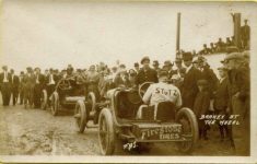 1915 ca. Legendary Race Car Driver Barney Oldfield Stutz Bearcat Firestone RPPC screenshot
