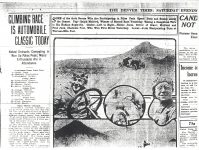 1916 8 12 ROMANO HUDSON CLIMBING RACE IS AUTOMOBILE CLASSIC TODAY THE DENVER TIMES Saturday Evening Geo 1