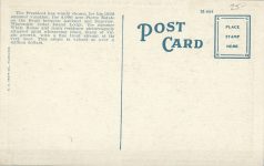 1928 ca Brule WIS Cedar Island Lodge Summer White House Calvin Coolidge postcard back