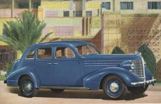 1938 PONTIAC Silver Streak automobile postcard front