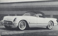 1955 ca. CHEVROLET Corvette B & W card