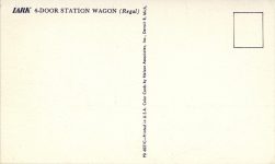 1960 ca STUDEBAKER LARK 4-Door Station Wagon postcard back