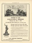 1910 11 9 F-A-L CAR WINNER OF THE COCA COLA TROPHY ad THE HORSELESS AGE 8.5″×11.5″ page 15