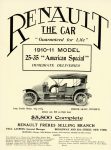 1910 8 31 1911 RENAULT THE CAR Guaranteed for Life ad THE HORSELESS AGE Inside front cover screenshot