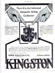1910 9 1 IND KINGSTON Carburetor There It s the Celebrated Automatic Acting Carburetor ad MOTOR AGE GoogleBooks page 91