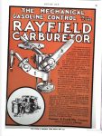 1910 9 29 RAYFIELD Carburetor MECHANICAL GASOLINE CONTROL color ad MOTOR AGE GoogleBooks page 59
