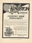 1911 9 6 IND KINGSTON Carburetor COUNTRY WIDE POPULARITY ad THE HORSELESS AGE 9″×12″ page 6