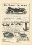 1912 4 3 IND REEVES “Sextoauto” The Octoauto’s Sister ad THE HORSELESS AGE 9″×12″ page 45