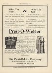 1912 6 5 IND Prest-O-Lite Prest-O-Welder ad THE HORSELESS AGE 9″x12″ page 45