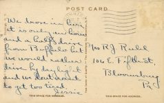 1923 7 2 Dunkirk, NY 1904 Free Library Edgar E. Joralemon, architect postcard back