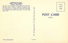 1957 ca. Wendover, UTAH BONNEVILLE SALT FLATS postcard back