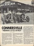 1986 5 CONNERSVILLE INDIANA’S LITTLE DETROIT By Henry Blommel article CARS & PARTS May 1986 8.5″×11″ page 56