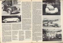 AUBURN AND CORD IN CONNERSVILLE By Henry Blommel article CARS & PARTS May 1986 8.5″×11″ pages 40 & 41