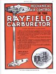 1910 9 22 RAYFIELD Carburetor MECHANICAL AIR CONTROL color ad MOTOR AGE GoogleBooks page 57