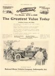 1912 11 27 NATIONAL The Greatest Value Today Five Models $2750 to $3400 ad THE HORSELESS AGE 9″×12″ page 44A
