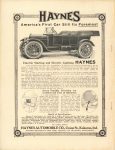 1912 9 11 IND HAYNES AUTOMOBILE THE HORSELESS AGE 9″×12″ Inside front cover