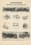 1914 8 12 IND HAYNES Illustrations of the 1915 Haynes Line article THE HORSELESS AGE 9″×12″ page 250