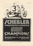 1915 2 25 IND SCHEBLER Carburetor CHAMPIONS ad MOTOR AGE 8.5″×12″ page 62