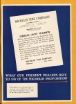 1916 11 9 MICHELIN TIRE COMPANY DEEDS NOT WORDS ad The AUTOMOBILE 9″×12″ page 53