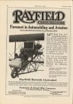 1916 12 14 RAYFIELD CARBURETORS Foremost in Automobiling and Aviation ad MOTOR AGE 9″x12″ page 58