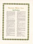 1916 12 28 HARROUN MOTOR CARS An Announcement by Ray Harroun Specifications color MOTOR AGE 8.75″×11.75″ Back page 4
