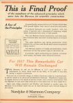 1916 9 1 IND MARMON Across the Continent in 5 Days-18 1/2 Hours ad THE HORSELESS AGE 9″x12″ page d