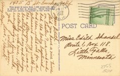 1943 4 27 REDWOOD HIGHWAY, CAL A FALLEN GIANT HUMBOLDT STATE REDWOOD PARK 6A H123 postcard back