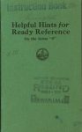 1920 LEXINGTON Helpful Hints Ready Reference On the Series “S” AACA Library Front cover