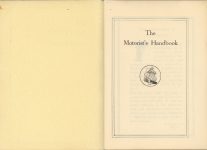 1912 MICHELIN THE MOTORIST’S HANDBOOK 4.25″×6.25″ booklet Inside front cover & page 1