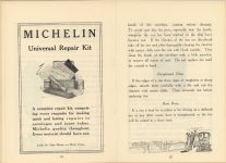 1912 MICHELIN THE MOTORIST’S HANDBOOK 4.25″×6.25″ booklet pages 34 & 35
