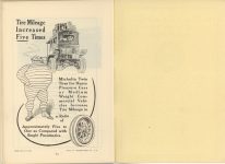 1912 MICHELIN THE MOTORIST’S HANDBOOK 4.25″×6.25″ booklet page 64 & Inside back cover