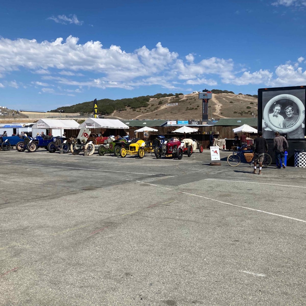 2022 8 17 Monterey Historics Ragtime Racers set up