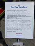 2022 8 20 1030 am Monterey Historics Ragtime Racers 1917 FORD Oval Track Racer sign