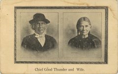 1911 1 11 ca. Good Thunder, MN Chief Good Thunder and Wife postcard front