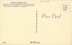 1914 STUTZ Bearcat ca. 1960 postcard back