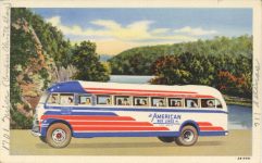 1943 6 9 ALL AMERICAN BUS LINES 2B H761 postcard front