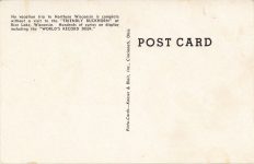 1950 ca. Rice Lake, WIS The FRIENDLY BUCKHORN the bar postcard back