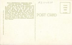 1960 ca. Brainerd, MINN MINNESOTA’S ANIMATED PAUL BUNYAN BK 13 postcard back