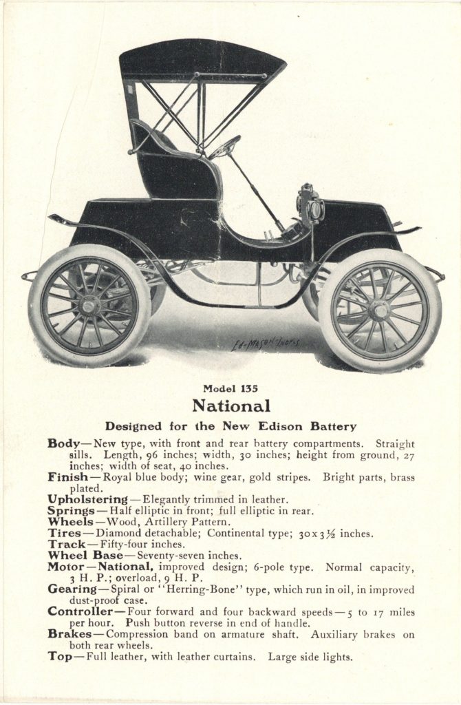 1904 NATIONAL ELECTRIC VEHICLES Model 135 folder 45×7 page 7