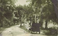 1908 Savannah, GA Scene on Auto Race Course postcard front