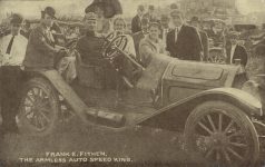 1911 ca. Frank E. Kithen THE ARMLESS AUTO SPEED KING postcard front