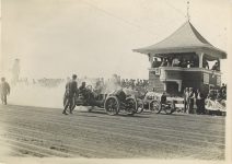 1911 ca. Vanderbilt Cup Officials Stand Savannah, GA Brown Bros. 6.5″×4.5″ photo front