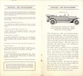 1913 National THE UNCONQUORED CAR brochure 3.25″×6″ pages 12 & 13