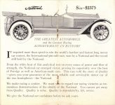 1913 National THE UNCONQUORED CAR brochure 3.25″×6″ pages 8 & 9