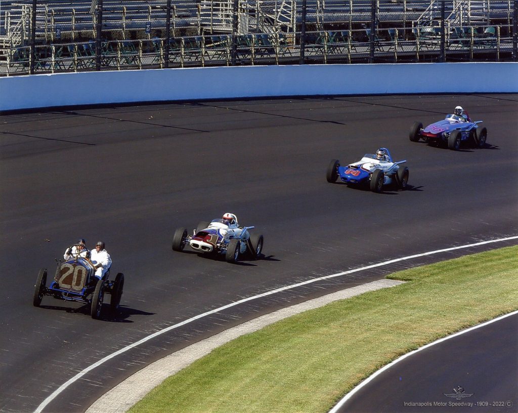 2022 6 18 SVRA Indy Speedtour 1911 NATIONAL Indy Car 20 leading newer Indy Cars 10×8 IMS photo