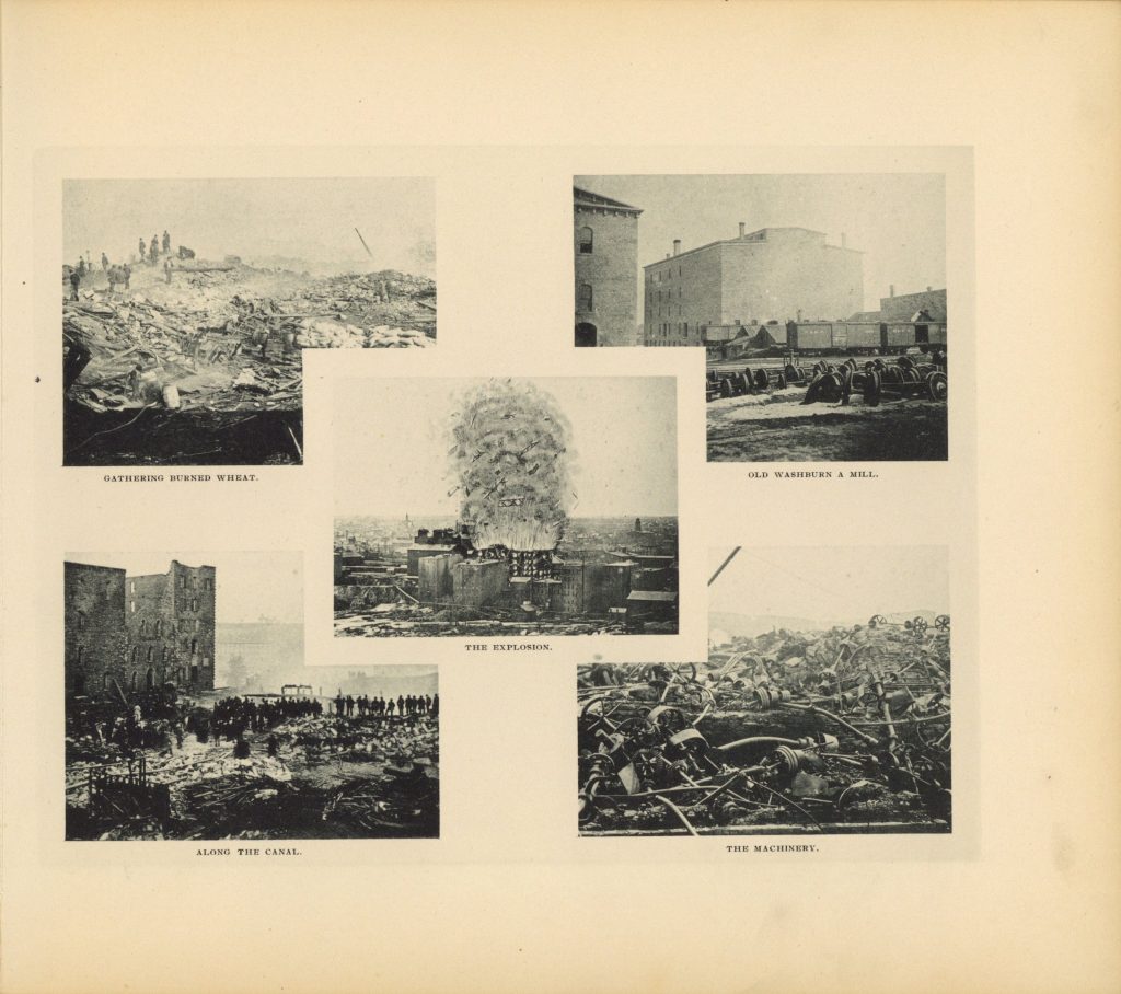 1890 MINNEAPOLIS ALBUM Early Days In Minneapolis Edward Bromley The Great Mill Expolision 2 105×875 page 166