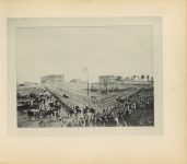 1890 MINNEAPOLIS ALBUM Early Days In Minneapolis Edward Bromley The Hanging of the Sioux Murderers 10.5″×8.75″ page 108