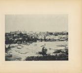 1890 MINNEAPOLIS ALBUM Early Days In Minneapolis Edward Bromley The Mill District in 1867 10.5″×8.75″ page 116