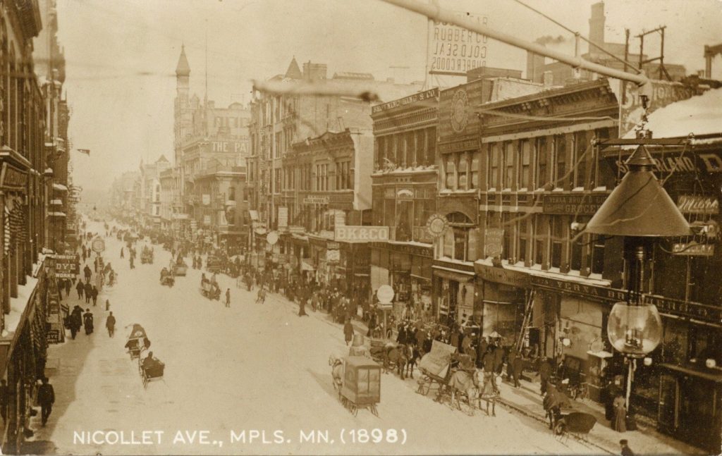 1898 Minneapolis MINN Nicollet Ave RPPC